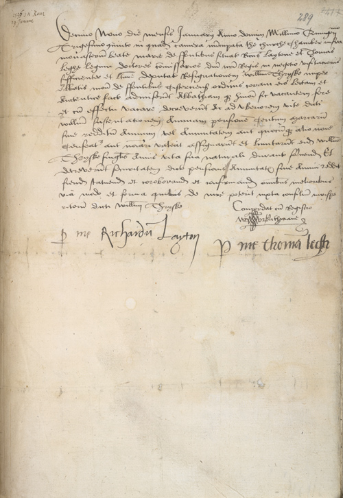 Letter of Layton and Legh to Oliver Cromwell
              about the assignment of a pension to William Thirsk