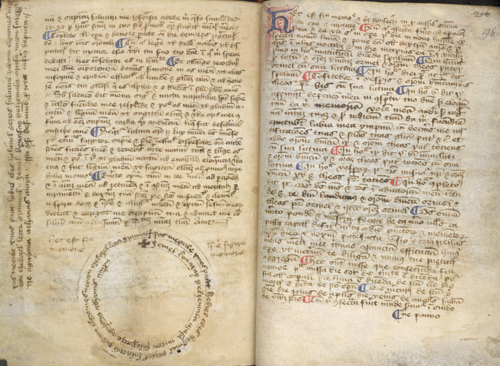 Notebook of Thomas of Oxford: page showing an 'NB' indication