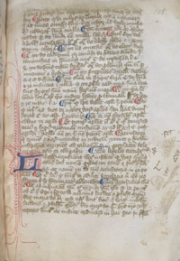 Manuscript showing doodle