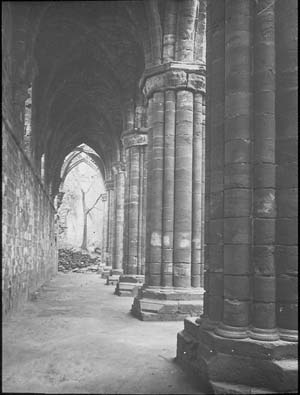 View looking west along the north aisle of the nave of the church. The photograph was taken before the conservation works in 1892-6.